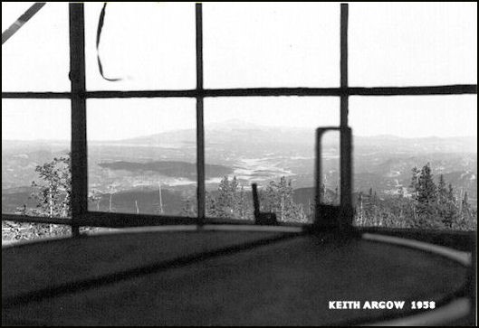 View of Pike's Peak from tower, 1958