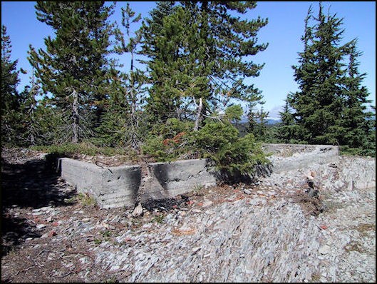 Remains of cabin foundation