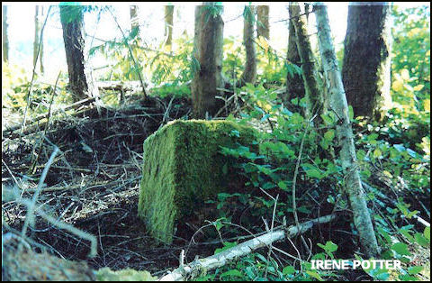 One of the four tower bases