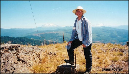 Mount St. Helens and Mount Adams in background 7/24/2000