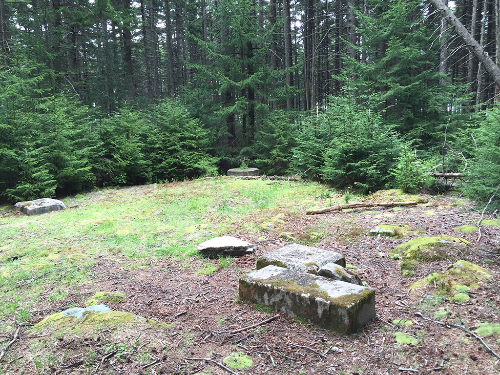 Concrete footings from the tower in May 2016 (Brian Powell photo)