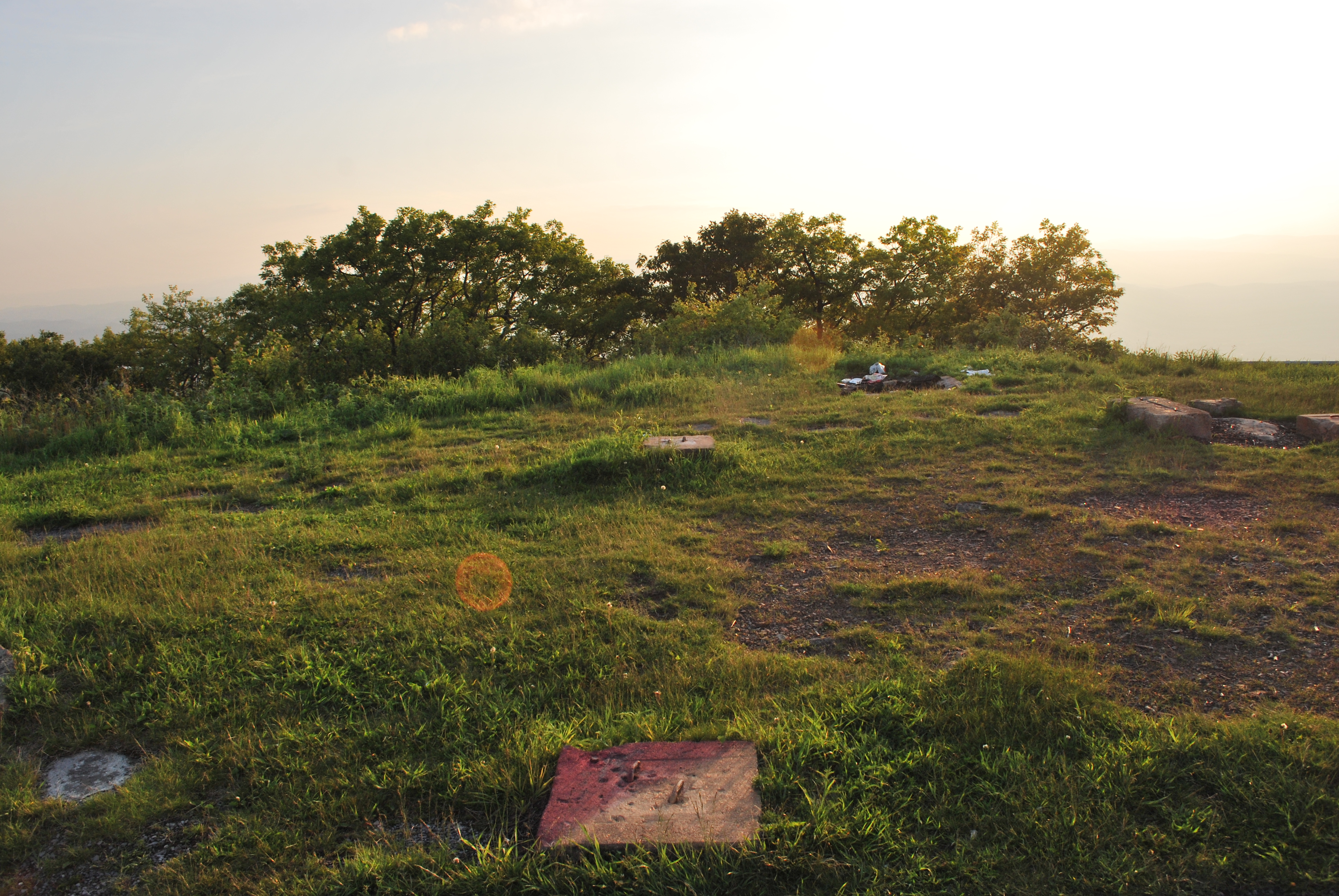 Reddish Knob tower foundations in June 2009