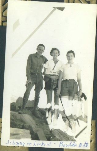 John Boehm at lookout in 1930s