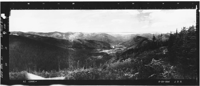 Bald Mountain Lookout panoramic 6-25-1934