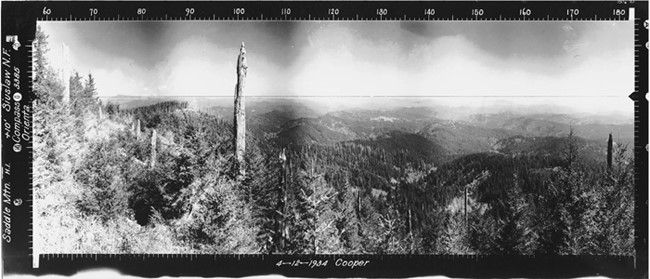 Saddle Guard Station Lookout panoramic 4-18-34