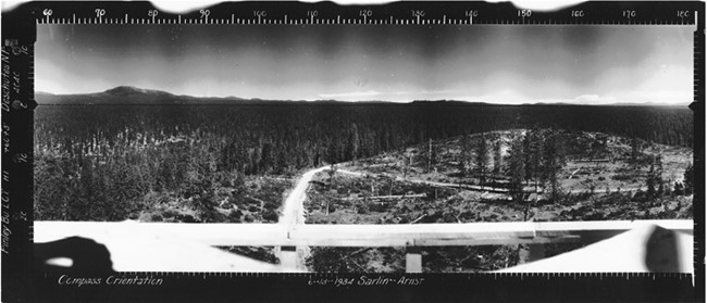 Finley Butte Lookout panoramic 6-13-1934