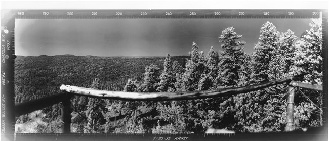 Grassy Butte Lookout panoramic 7-20-1935