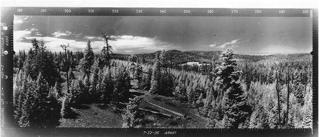 Porcupine Ridge Lookout panoramic 7-22-1935