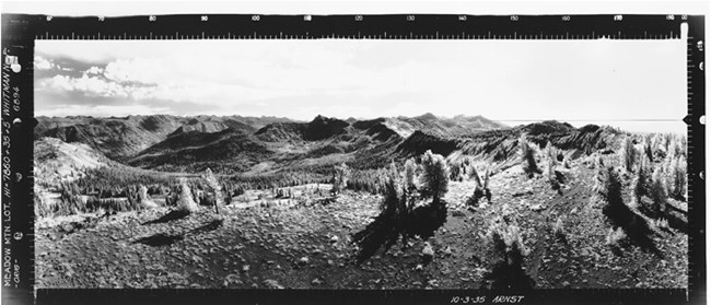 Meadow Mountain Lookout panoramic 10-3-1935