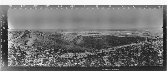 Huckleberry Mountain Lookout panoramic 8-21-1935