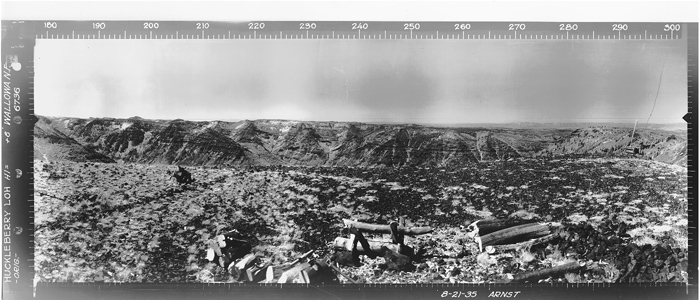 Huckleberry Mountain Lookout panoramic 8-21-1935