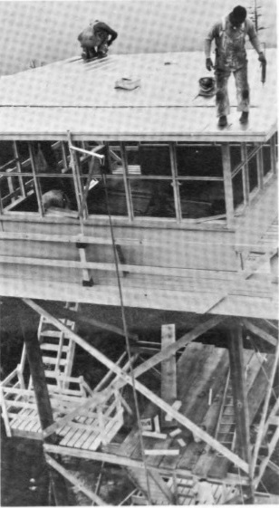 Gold Mountain Lookout under construction 1965
