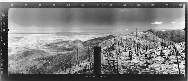 Mount Zion Lookout panoramic 6-20-35 (SE)