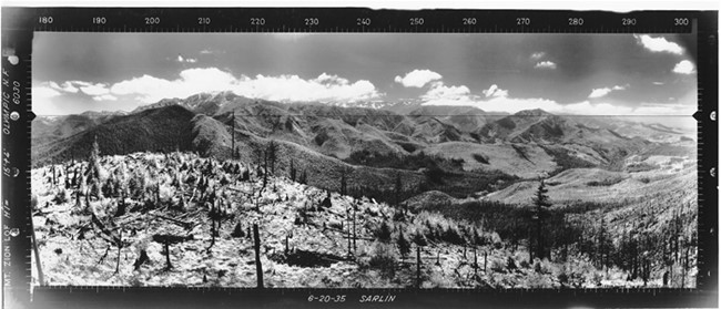Mount Zion Lookout panoramic 6-20-35 (SW)