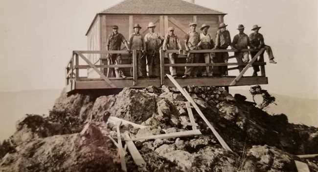 Granite Peak Lookout - Construction Crew 1937