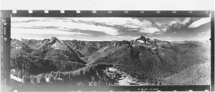 Circle Peak Lookout panoramic 9-18-35 (SW)