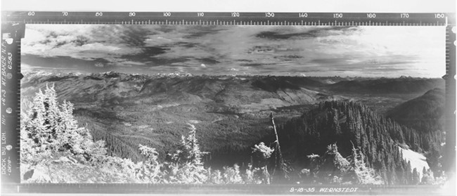 Dock Butte Lookout panoramic 9-18-35 (SE)
