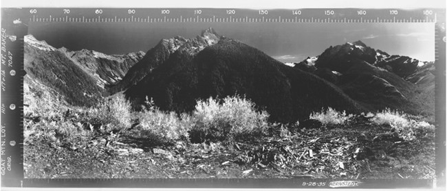 Goat Mountain Lookout panoramic 9-28-1935 (SE)
