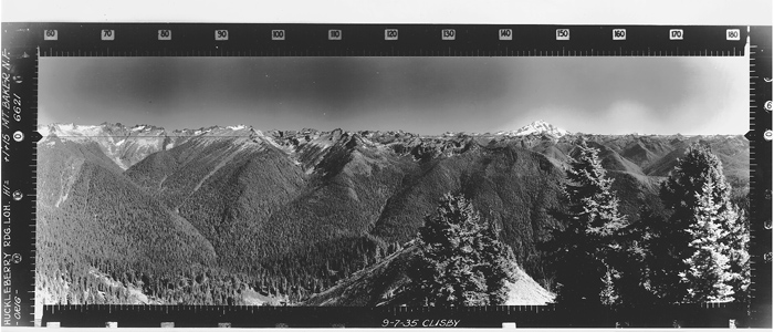 Huckleberry Mountain Lookout panoramic 9-7-1935 (SE)