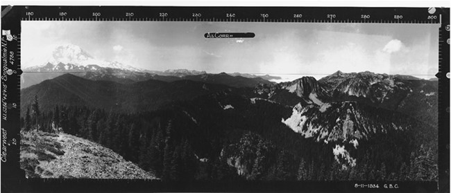 Clear West Peak Lookout panoramic 8-10-1934 (SW)