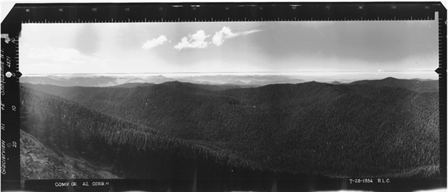 Glacier View Lookout panoramic 7-23-1934 (SW)