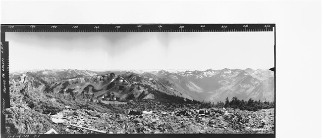 Norse Peak Lookout panoramic 1929 (S)