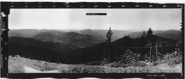 Snowshoe Butte Lookout panoramic 8-9-1934 (SW)