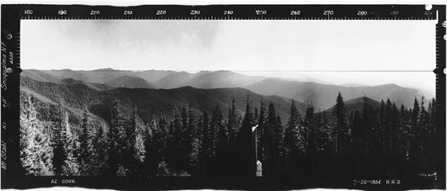 Stahl Peak Lookout panoramic 7-26-1934 (SW)