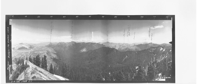 Badger Peak Lookout panoramic 1929 (NE)
