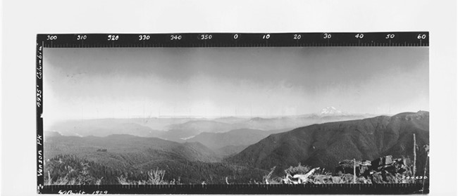 Vanson Peak Lookout panoramic 1929 (N)
