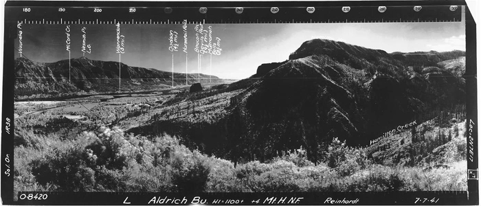 Aldrich Butte Lookout panoramic 7-7-1941 (SW)