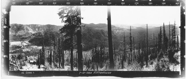Bunker Hill Lookout panoramic 7-13-1934 (SW)