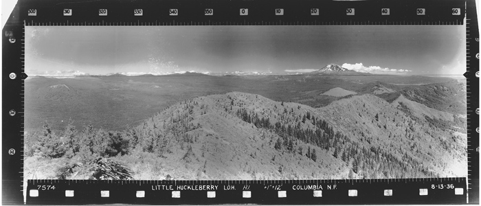 Little Huckleberry Mountain Lookout panoramic 8-13-1936 (N)