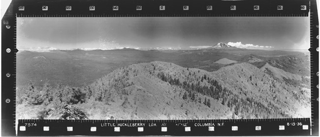 Little Huckleberry Mountain Lookout panoramic 8-13-1936 (N)
