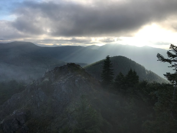 Sister Rocks Lookout site - west view