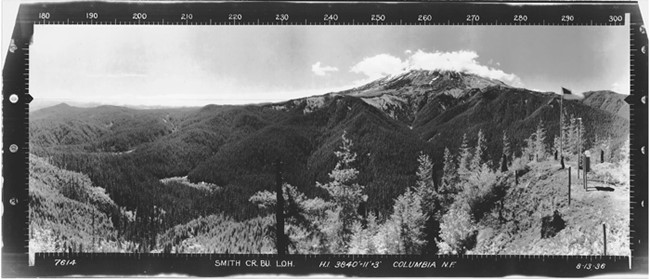Smith Creek Butte Lookout panoramic 8-13-1936 (SW)