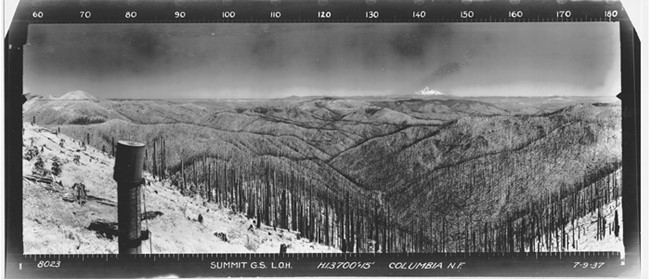 Summit Guard Station Lookout panoramic 7-9-1937 (SE)