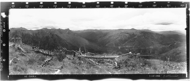 Tongue Mountain Lookout panoramic 7-20-1934 (SW)