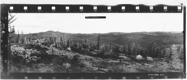 Dugout Mountain Lookout panoramic 9-15-1934 (SW)
