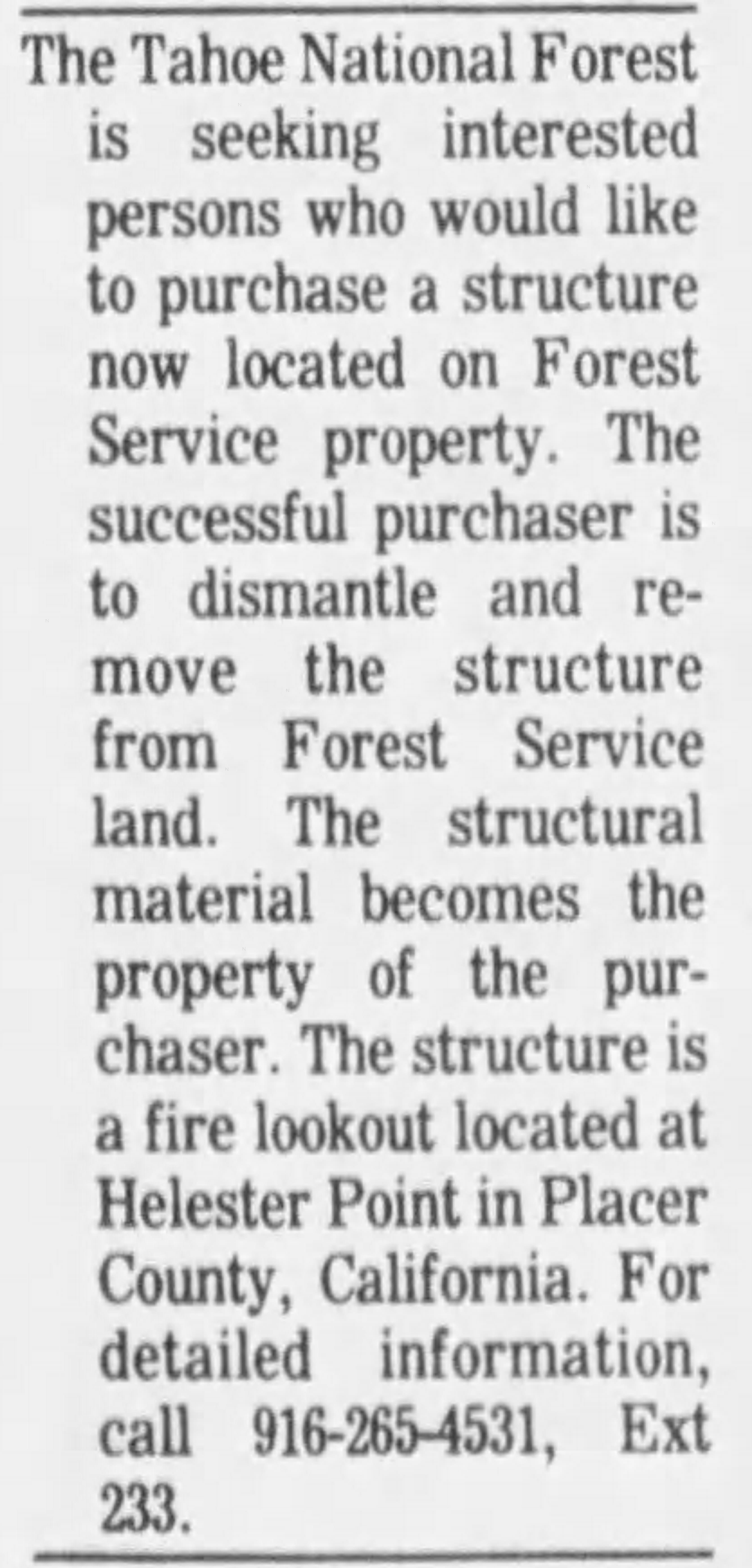 Sale Notice - November 1982