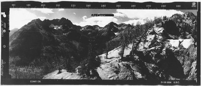 North Creek Butte Lookout panoramic 9-18-1934 (SW)