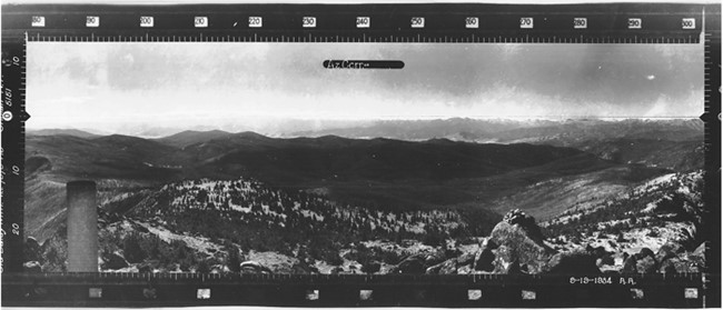 Old Baldy Lookout panoramic 9-19-1934 (SW)