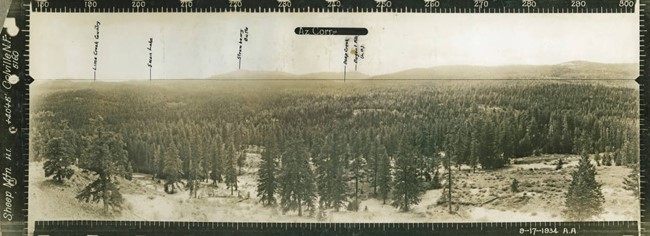 Sheep Mountain Lookout panoramic 8-17-1934 (SW)