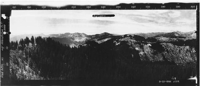 Red Mountain Lookout panoramic 8-22-1934 (SW)