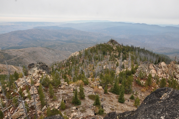 Baldy Mountain Lookout site - view south