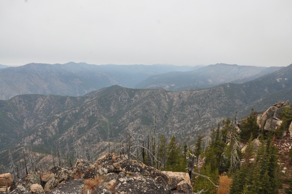Baldy Mountain Lookout site - view west