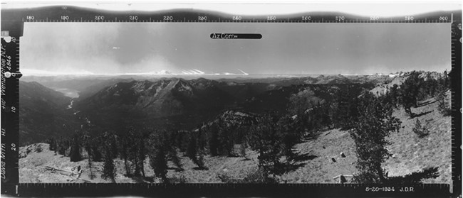 Davis Peak Lookout panoramic 8-20-1934 (SW)