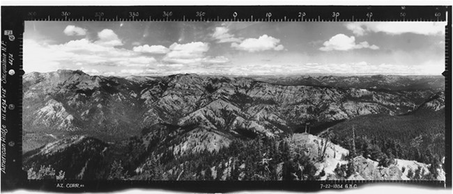 American Ridge Lookout panoramic 7-22-1934 (N)