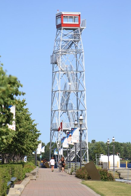 Tower after relocation to Fort Frances